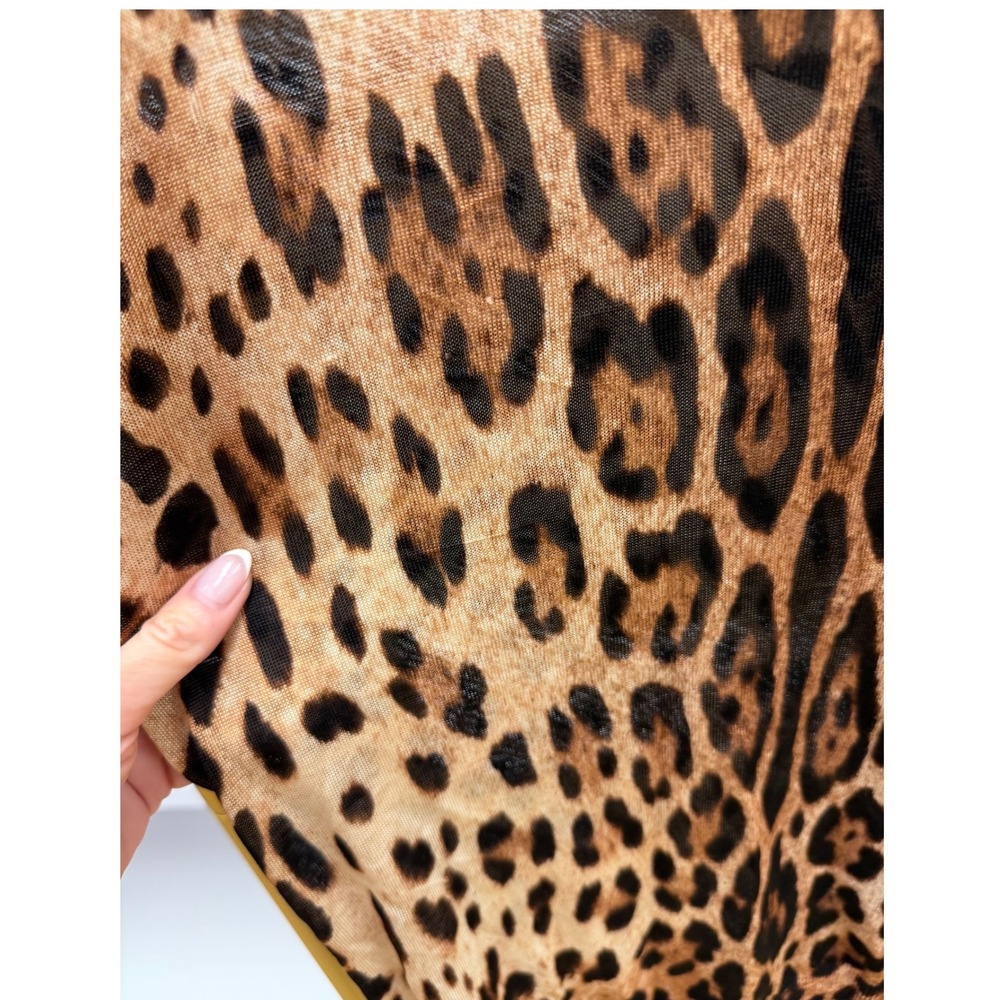 Dolce & Gabbana Leopard Print Semi Sheer V Neck Cardigan Made Italy Sz 42 US M - Picture 14 of 16